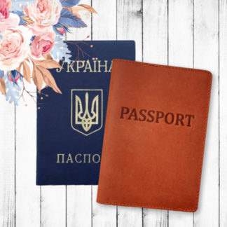 кожаная обложка на паспорт фото