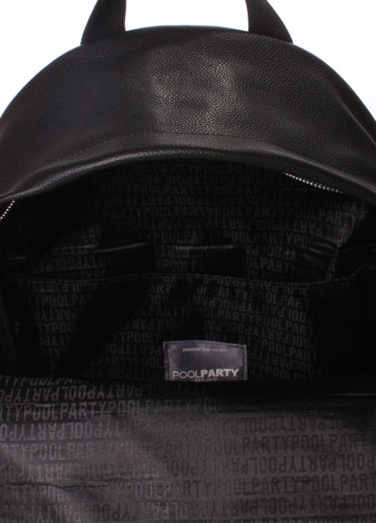 Кожаный рюкзак POOLPARTY Rockstar черный