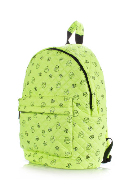 Рюкзак стеганый с уточками POOLPARTY зеленый