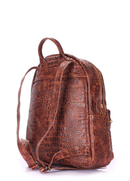 Рюкзак женский кожаный POOLPARTY Mini коричневый