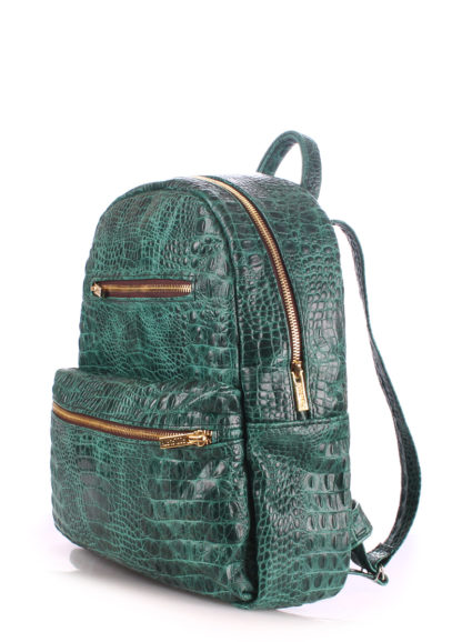 Рюкзак женский кожаный POOLPARTY Mini зеленый