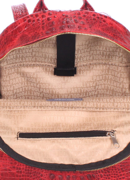 Рюкзак женский кожаный POOLPARTY Mini красный