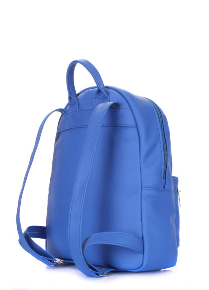 Тканевый женский рюкзак POOLPARTY XS синий с принтом