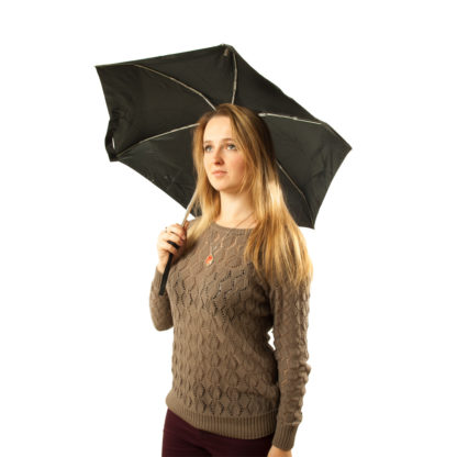 Мини зонт женский Fulton Tiny-1 L500 Black (Черный)