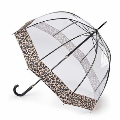 Зонт-трость женский Fulton L866  Birdcage-2 Luxe Natural Leopard (Леопард)