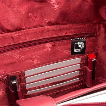 Кожаная женская сумка для ноутбука и документов Visconti 18427 Ollie (L) (Red)