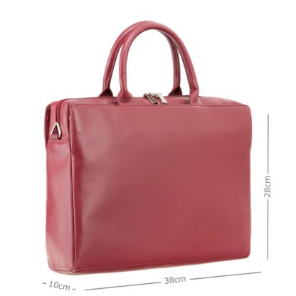 Кожаная женская сумка для ноутбука и документов Visconti 18427 Ollie (L) (Red)