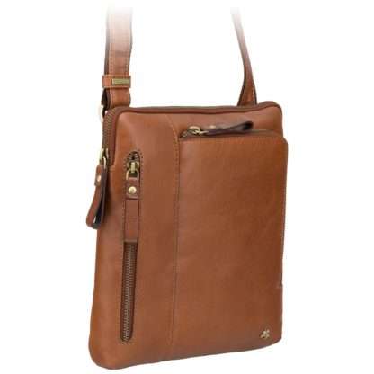 Кожаная мужская сумка на плечо коричневая Visconti ML20 Roy (Tan)