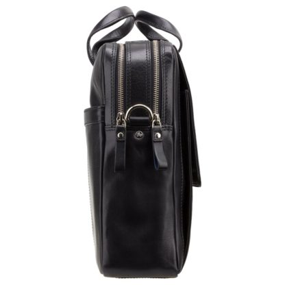 Кожаная сумка для ноутбука мужская черная Visconti ML24 (Black)