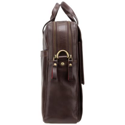 Кожаная сумка для ноутбука мужская коричневая Visconti ML24 (Brown)