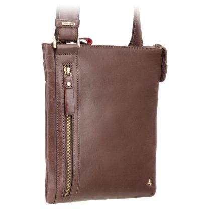 Мужская кожаная сумка на плечо коричневая Visconti ML25 (Brown)