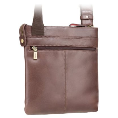 Мужская кожаная сумка на плечо коричневая Visconti ML25 (Brown)