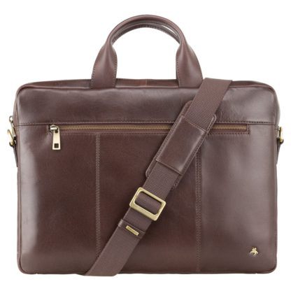 Кожаная сумка для ноутбука коричневая Visconti ML28 (Brown)