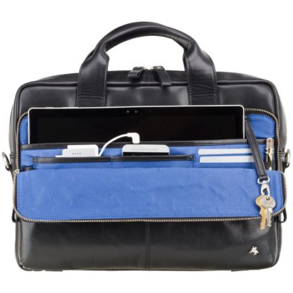 Кожаная сумка для ноутбука 15 дюймов Visconti ML31 (Black) черная