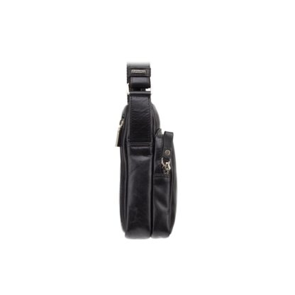 Небольшая мужская сумка-мессенджер черная Visconti ML40 Riley (Black) RFID
