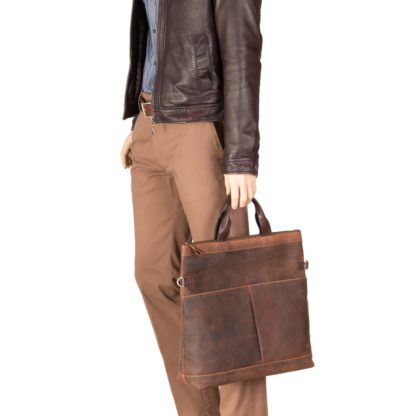 Кожаная сумка для ноутбука 13 дюймов Visconti TC74 Axel коричневая (Havana Tan)