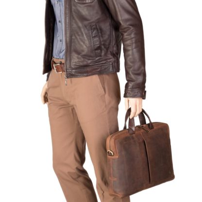 Кожаная сумка для ноутбука 13 дюймов Visconti TC76 Octo (Havana Tan) коричневая