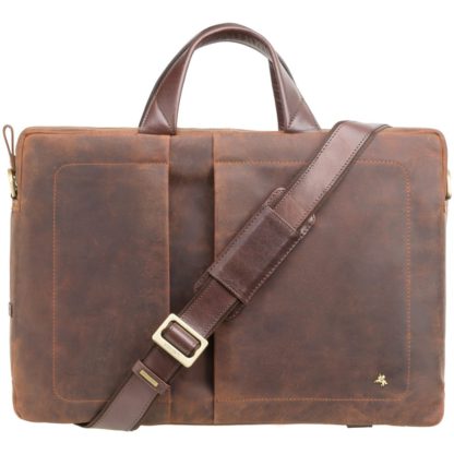 Кожаная сумка для ноутбука 15 дюймов Visconti TC78 Octo 15 (Havana Tan) коричневая