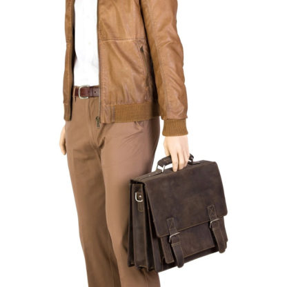 Большой кожаный мужской портфель Visconti 16055XL Hercules (Oil Brown)