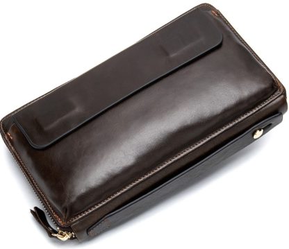 Клатч коричневый мужской Tiding Bag 8039C