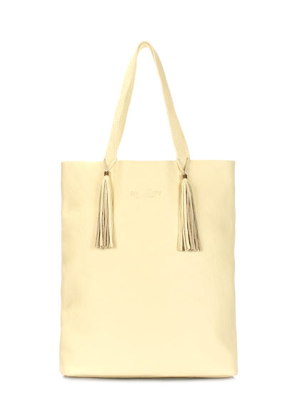 Желтая летняя кожаная сумка для женщин POOLPARTY Angel