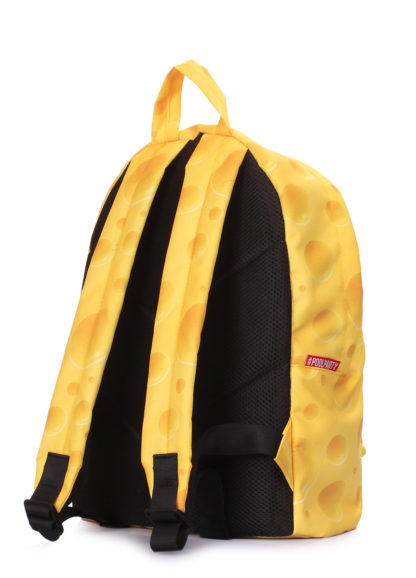 Рюкзак CHEESY PARTY с сырным принтом желтый