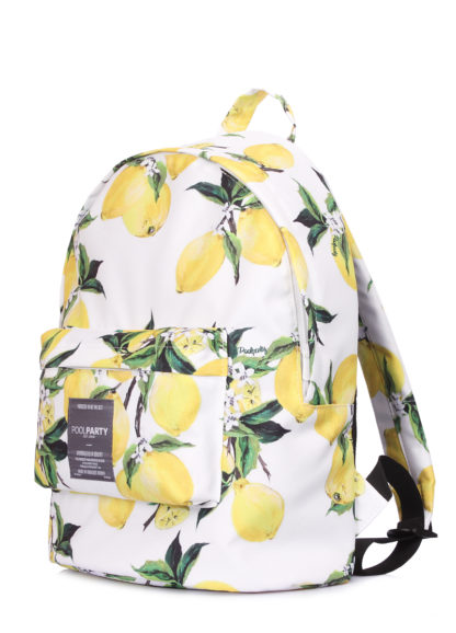Рюкзак POOLPARTY с лимонами белый