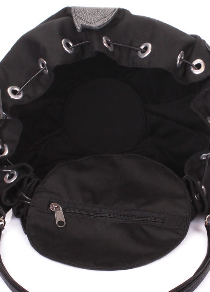 Кожаная сумка в форме цветка Flower от POOLPARTY черная