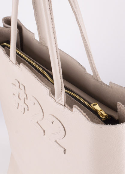 Кожаная сумка POOLPARTY #22, leather-number-22-beige
