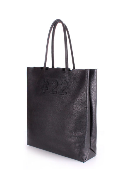 Стильная кожаная женская сумка POOLPARTY #22 черная