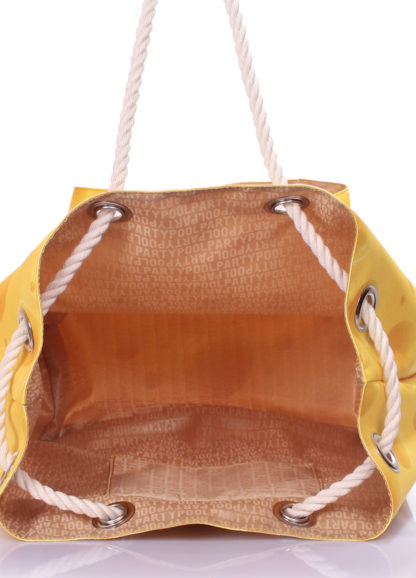 Летний рюкзак с сырным принтом желтый