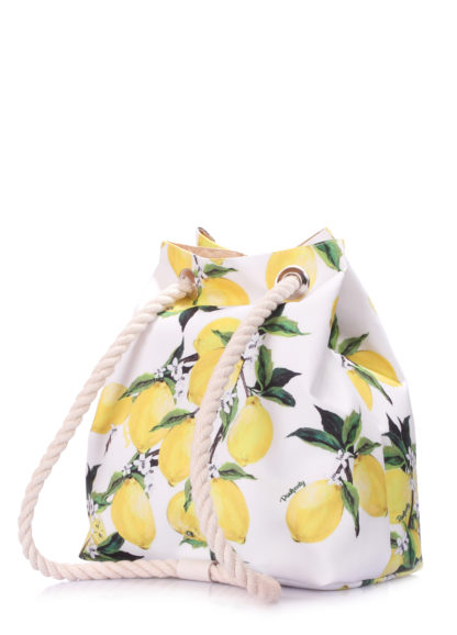 Летний рюкзак с лимонами белый