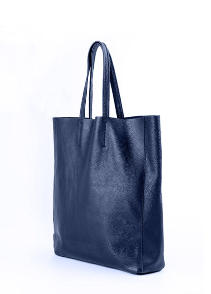 Женская кожаная сумка POOLPARTY City темно-синяя