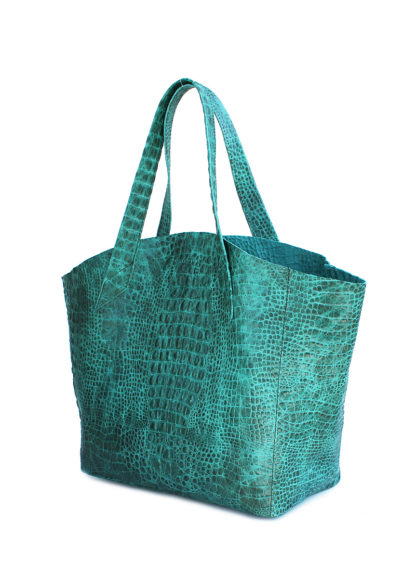Кожаная сумка POOLPARTY Fiore, fiore-crocodile-green