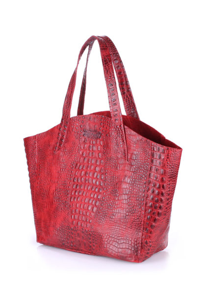 Кожаная сумка POOLPARTY Fiore, fiore-crocodile-red