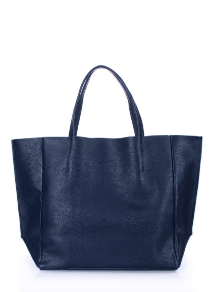 Женская кожаная сумка POOLPARTY Soho темно-синяя