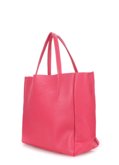 Кожаная женская сумка розовая POOLPARTY Soho