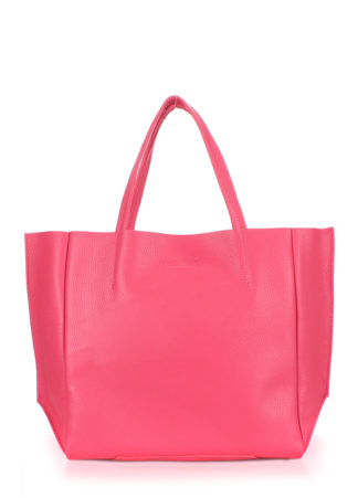 Кожаная женская сумка розовая POOLPARTY Soho