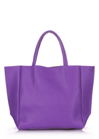 Яркая женская кожаная сумка POOLPARTY Soho фиолетовая