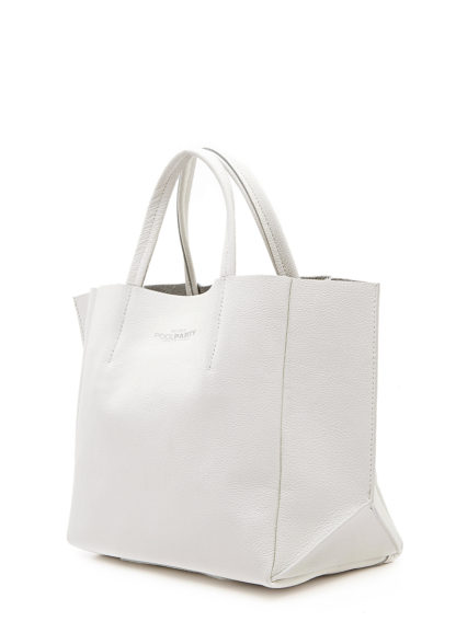 Белая кожаная женская сумка POOLPARTY Soho