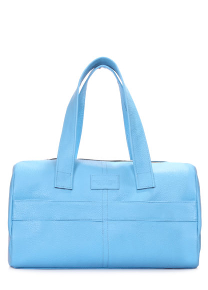 Кожаная женская сумка голубая POOLPARTY Sidewalk