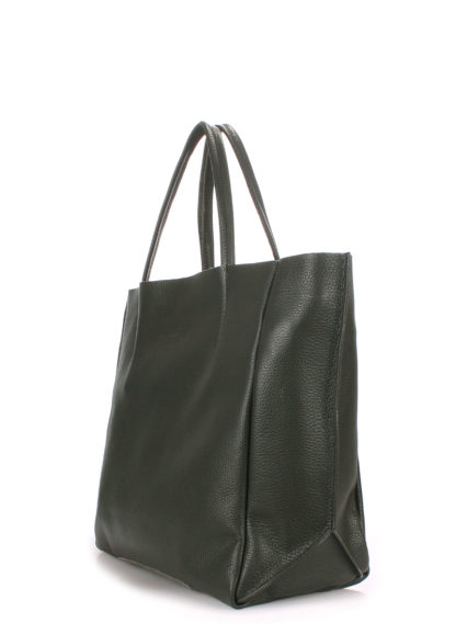 Женская кожаная сумка цвета хаки POOLPARTY Soho