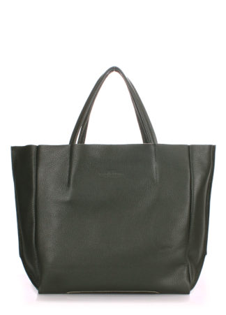 Женская кожаная сумка цвета хаки POOLPARTY Soho