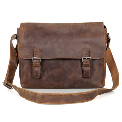 Коричневый мужской портфель из кожи Tiding Bag 6002LR-2