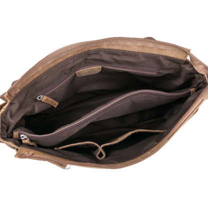 Коричневый мужской портфель из кожи Tiding Bag 6002LR-2