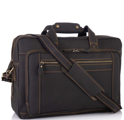 Деловая мужская сумка для поездок кожаная Tiding Bag 7367RA