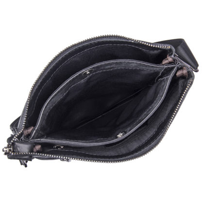 Кожаная мужская сумка через плечо, много отделов Tiding Bag 80261A