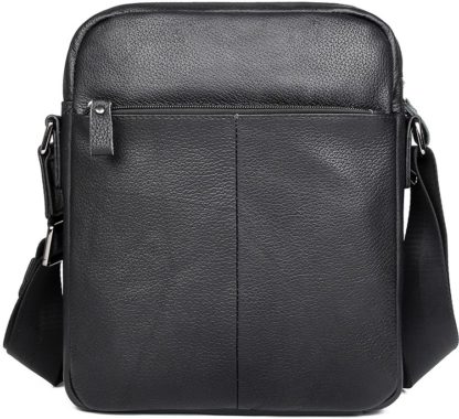 Мужская кожаная сумка планшет черная Tiding Bag 9812-1A