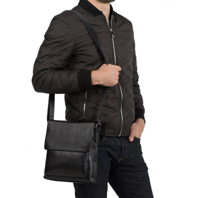 Мужская кожаная сумка через плечо с клапаном Tiding Bag A25-1278A