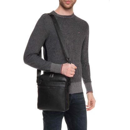 Кожаная мужская сумка через плечо с ручкой Tiding Bag A25-17622-3A